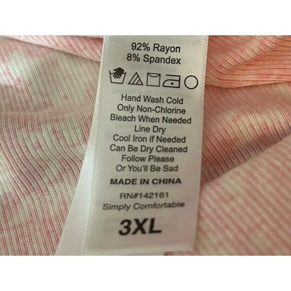 Lularoe Bailey Top Womens 3XL Print Coral New - Picture 7 of 7